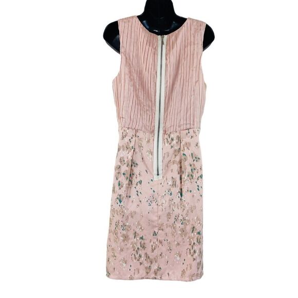 Poleci Blush Pink 100% Silk Sleeveless Sheath Dress Sz 6 NWT - Picture 6 of 14